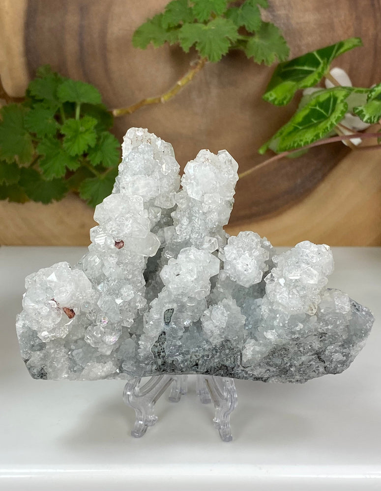 Apophyllite Crystals w/ Heulandite and Chalcedony from Nashik India - Natural Zeolite Display Piece Perfect for Mineral Collectors + Healing
