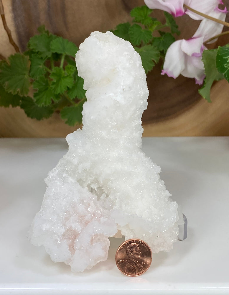 
                  
                    Load image into Gallery viewer, RARE Druzy Chalcedony Formation w/ Mordenite and Pink Calcite Core from Nashik, India - Natural Zeolite Display Piece Perfect for Collectors
                  
                