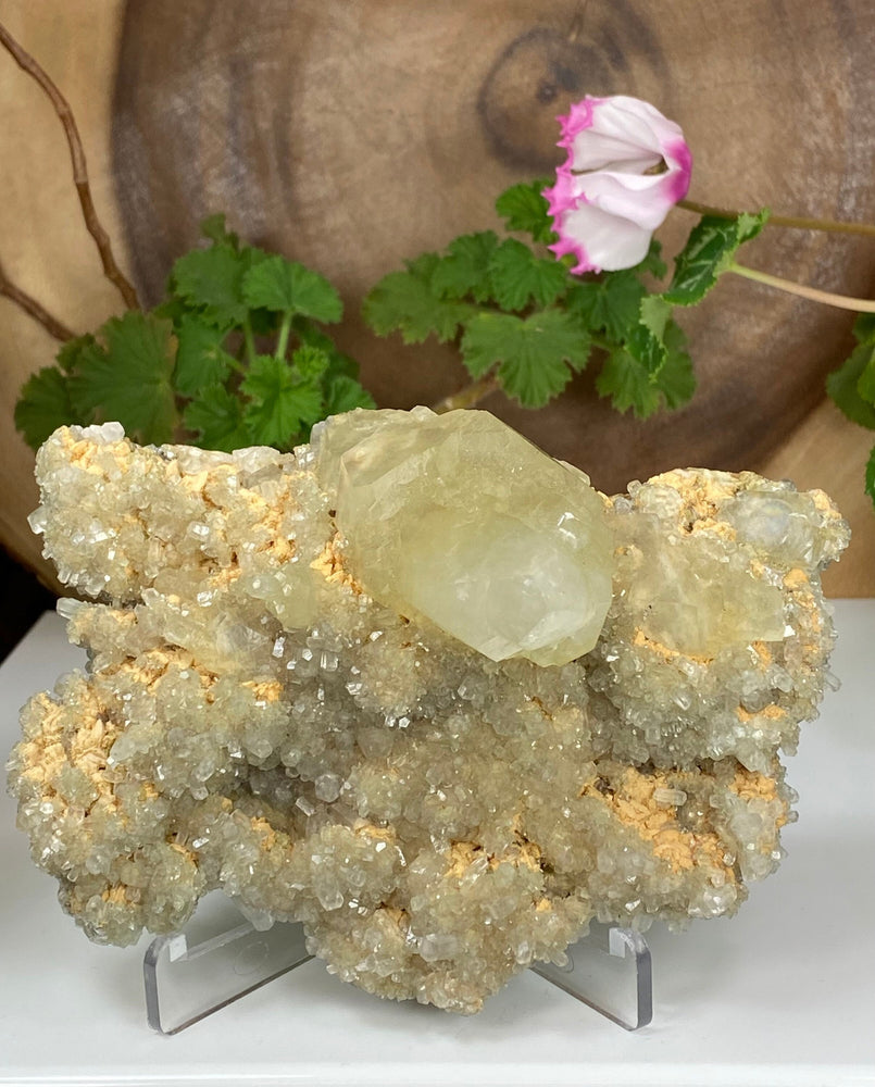 Calcite Crystals w/ Calcite in Matrix from Inner Mongolia - Natural Mineral Display Piece Perfect for Collections and Metaphysics