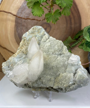 
                  
                    Load image into Gallery viewer, Dog Tooth Calcite Crystals w/ Chalcedony and Fluorite - Natural Fluorescent Display Piece Perfect for Minerals Collectors + Metaphysical Use
                  
                