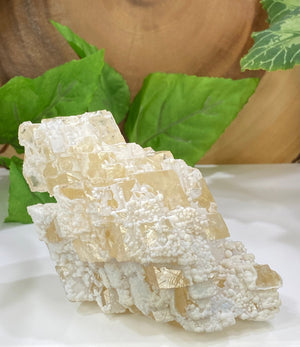
                  
                    Load image into Gallery viewer, Fluorescent Calcite Crystal Cluster from Nashik, India - Beautiful Natural Mineral Display Piece Perfect for Collectors and Metaphysical Use
                  
                