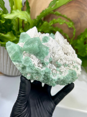 
                  
                    Load image into Gallery viewer, Elestial Candle Quartz with Green Fluorite Crystals from Inner Mongolia - Natural Mineral Display Piece Perfect for Collectors and Healing
                  
                