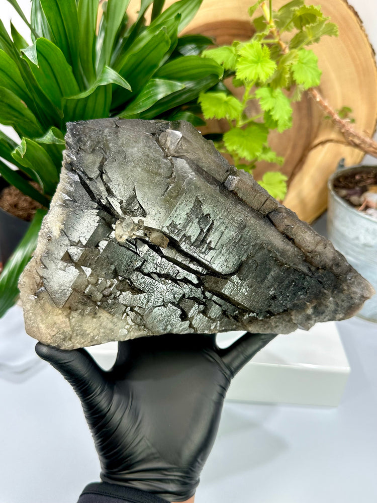 Black Skeletal Smoky Quartz with Etched Crystal Faces from Minas Gerais, Brazil - Perfect for Mineral Collections and Healing - 20% OFF SALE