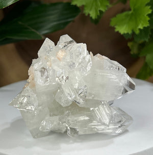 
                  
                    Load image into Gallery viewer, Apophylite Crystals with Peach Stilbite from Nashik India - Natural Zeolite Display Piece Perfect for Collections + Metaphysical Healing
                  
                