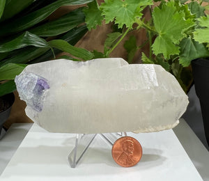 
                  
                    Load image into Gallery viewer, Fluorite w/ Purple Saturation on Terminated Quartz Crystal, Yaogangxian Mine -  Natural Display Piece Perfect for Collectors + Healing
                  
                