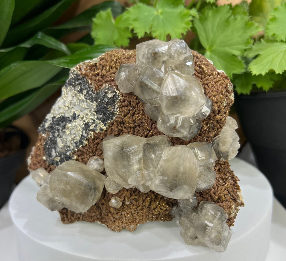 
                  
                    Load image into Gallery viewer, RARE Included Calcite Crystals with Pyrite and Galena from Hubei Province -Natural Mineral Display Piece Perfect for Collectors + Healing
                  
                