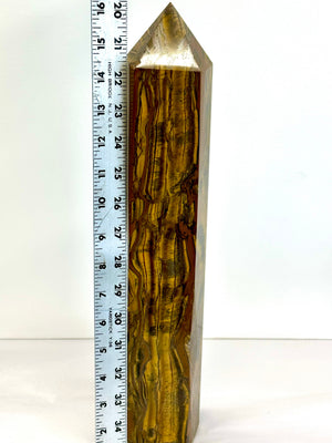 
                  
                    Load image into Gallery viewer, HUGE 16.5” Tiger Eye Crystal Tower - Large Polished Display Piece 10 lbs 11oz from South Africa - Perfect for Mineral Collectors + Healing
                  
                